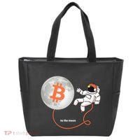 Moon Bitcoin Cryptocurrency Crypto Digital Currency Tote Bag thumb 0