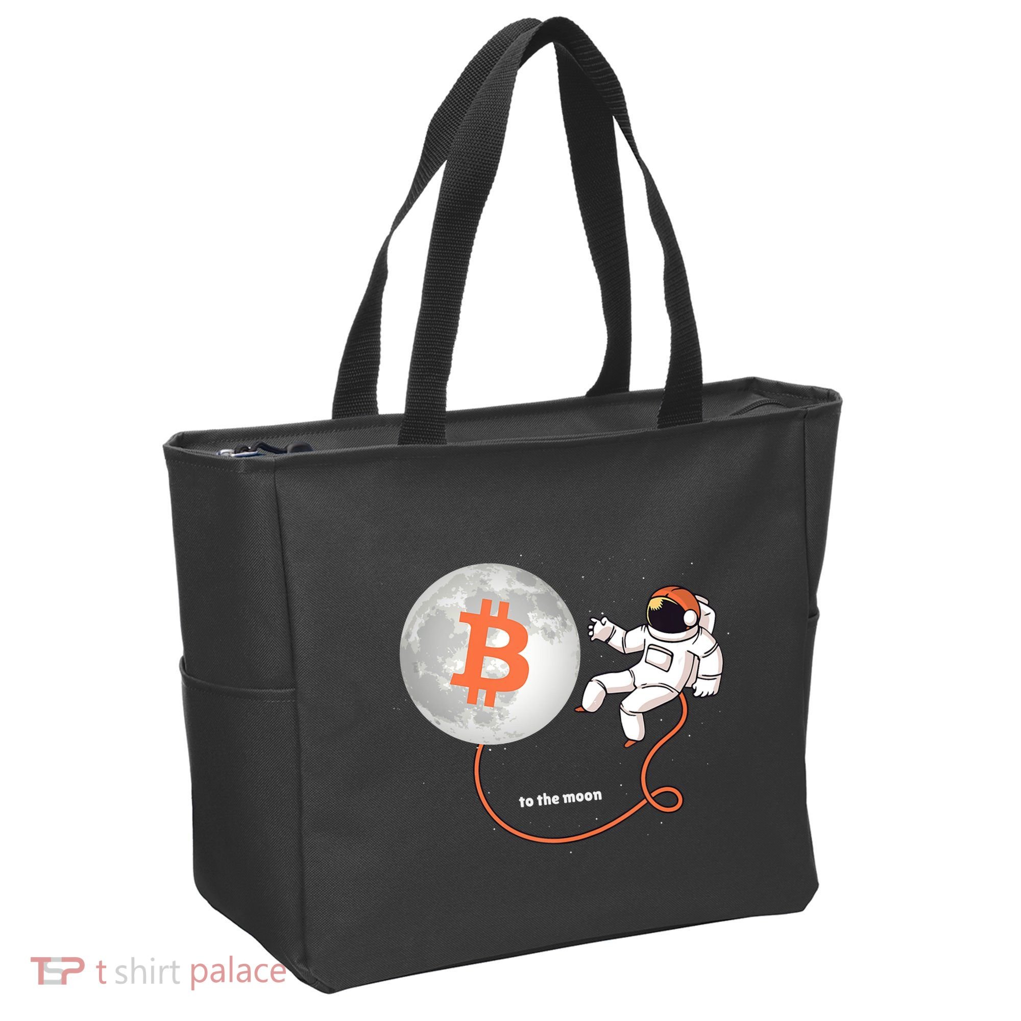 Moon Bitcoin Cryptocurrency Crypto Digital Currency Tote Bag