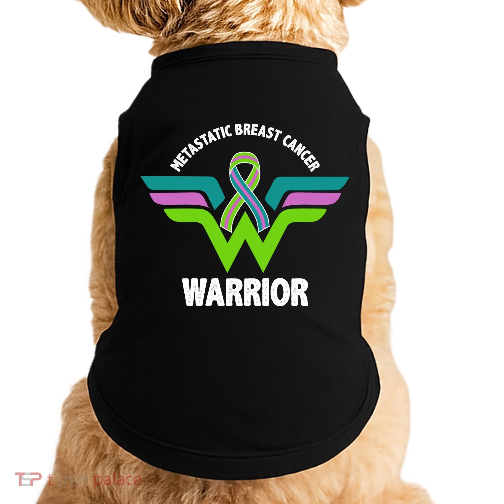 Metastatic Breast Cancer Warrior Ribbon Doggie Tank