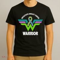 Metastatic Breast Cancer Warrior Ribbon T-Shirt thumb 3