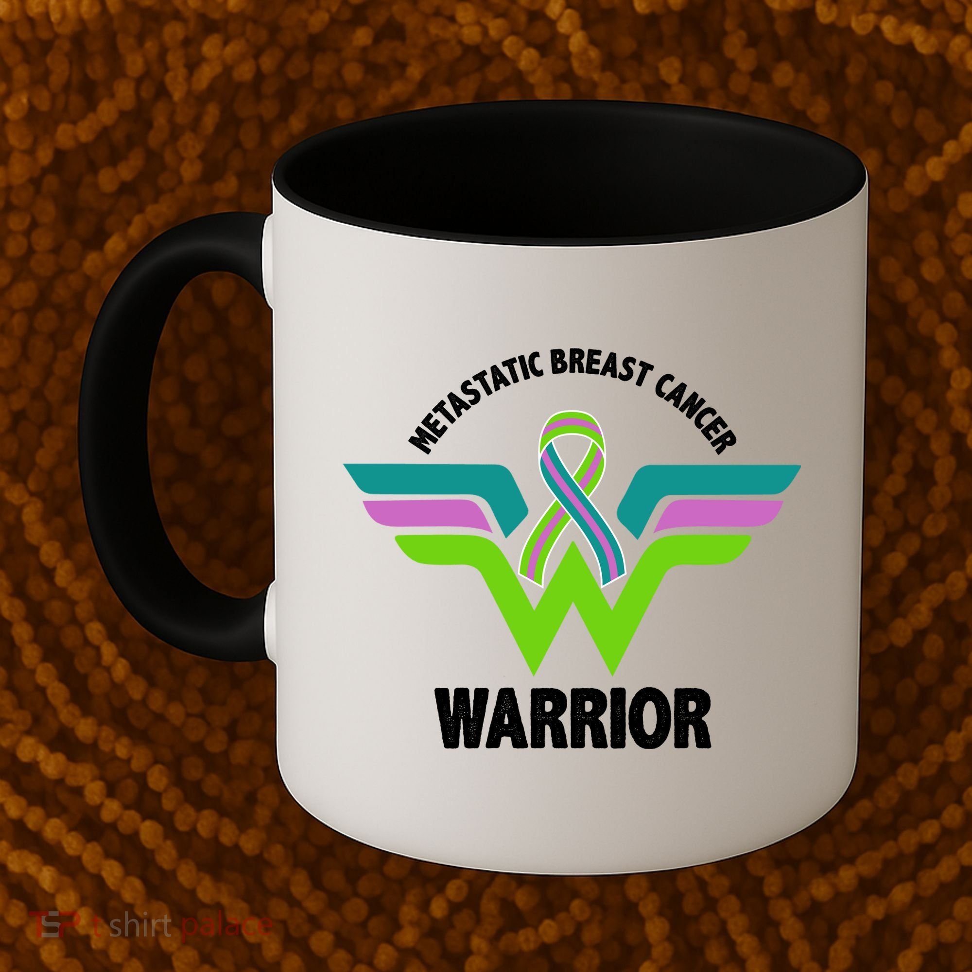Metastatic Breast Cancer Warrior Ribbon Coffee Mug