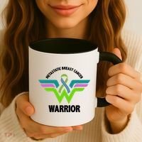 Metastatic Breast Cancer Warrior Ribbon Coffee Mug thumb 3