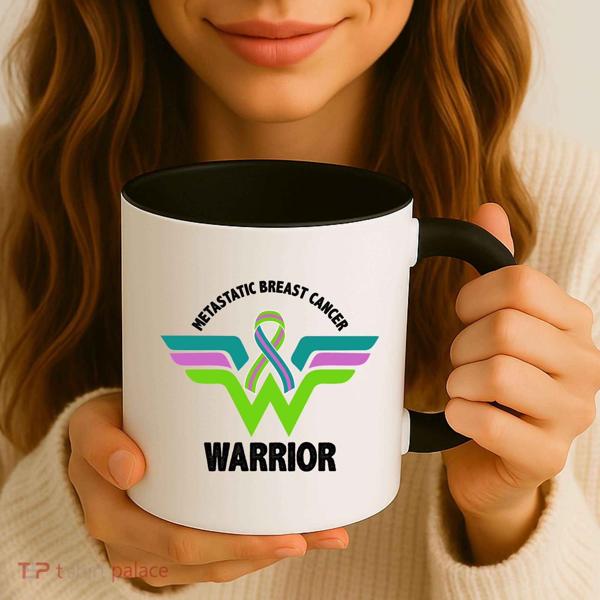 Metastatic Breast Cancer Warrior Ribbon Coffee Mug