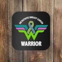 Metastatic Breast Cancer Warrior Ribbon Coaster thumb 0