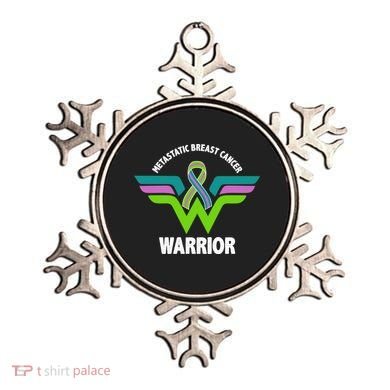 Metastatic Breast Cancer Warrior Ribbon Ornament