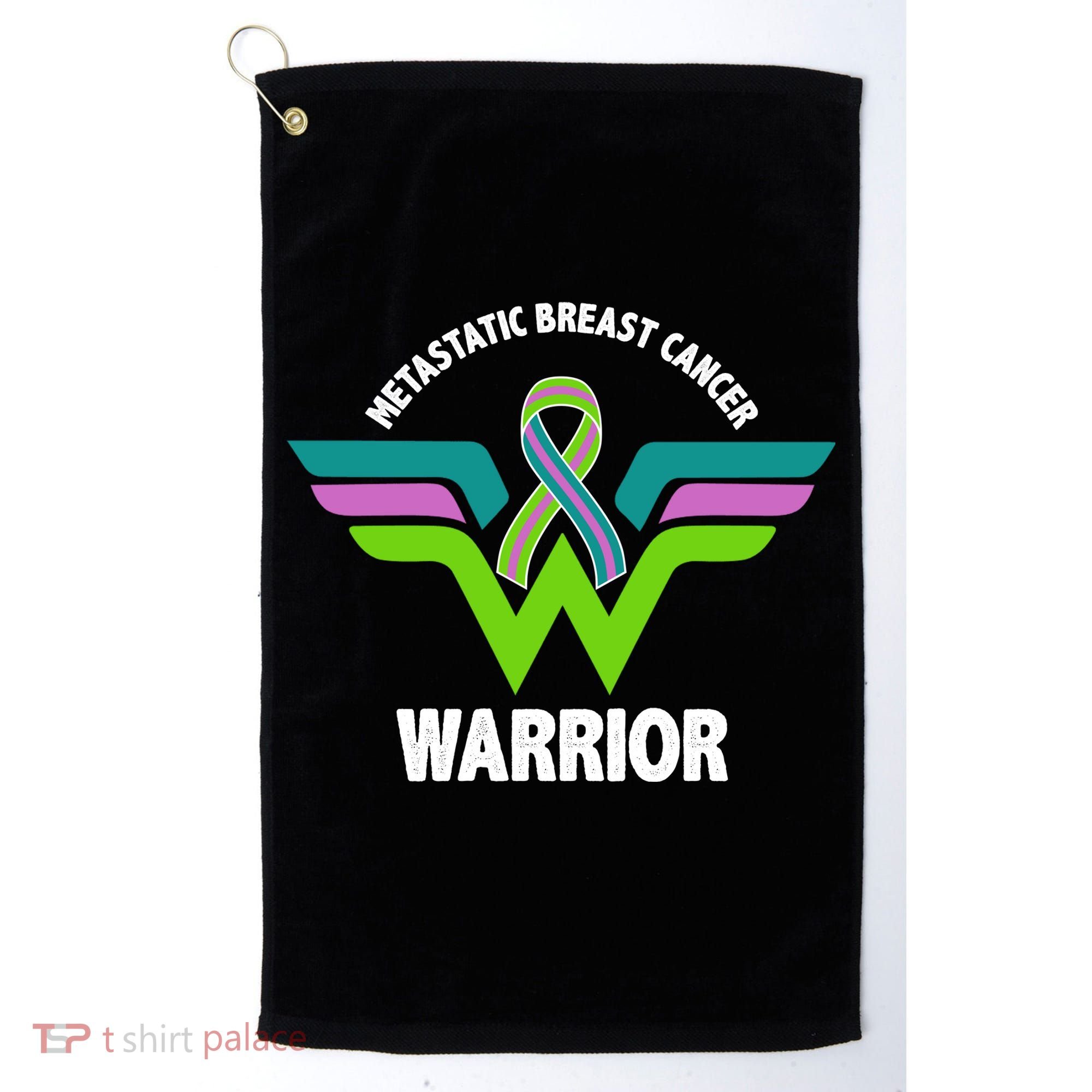 Metastatic Breast Cancer Warrior Ribbon Golf Towel