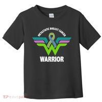 Metastatic Breast Cancer Warrior Ribbon Toddler T-Shirt thumb 0