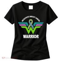Metastatic Breast Cancer Warrior Ribbon Women's T-Shirt thumb 0