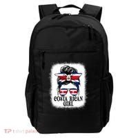 Messy Bun Costa Rica Flag Costa Rican S Gift Backpack thumb 0