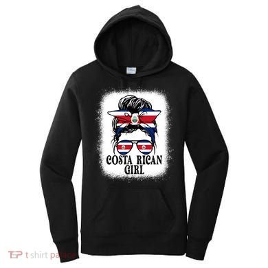 Messy Bun Costa Rica Flag Costa Rican S Gift Women's Hoodie