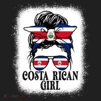 Messy Bun Costa Rica Flag Costa Rican S Gift Hat thumb 2