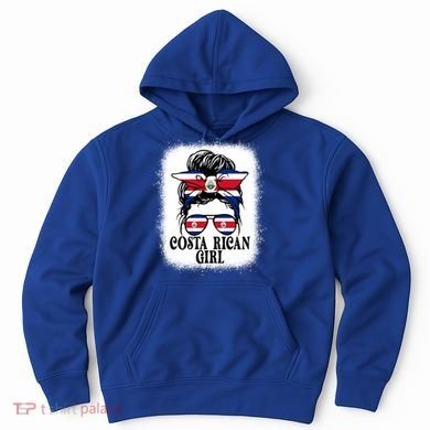 Messy Bun Costa Rica Flag Costa Rican S Gift Hoodie