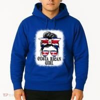 Messy Bun Costa Rica Flag Costa Rican S Gift Hoodie thumb 2