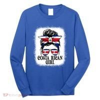 Messy Bun Costa Rica Flag Costa Rican S Gift Long Sleeve Shirt thumb 0