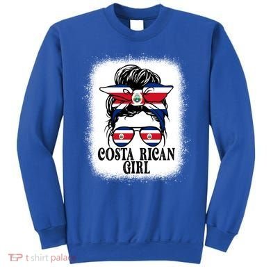 Messy Bun Costa Rica Flag Costa Rican S Gift Sweatshirt