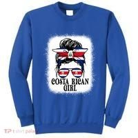 Messy Bun Costa Rica Flag Costa Rican S Gift Sweatshirt thumb 0