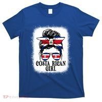 Messy Bun Costa Rica Flag Costa Rican S Gift T-Shirt thumb 0