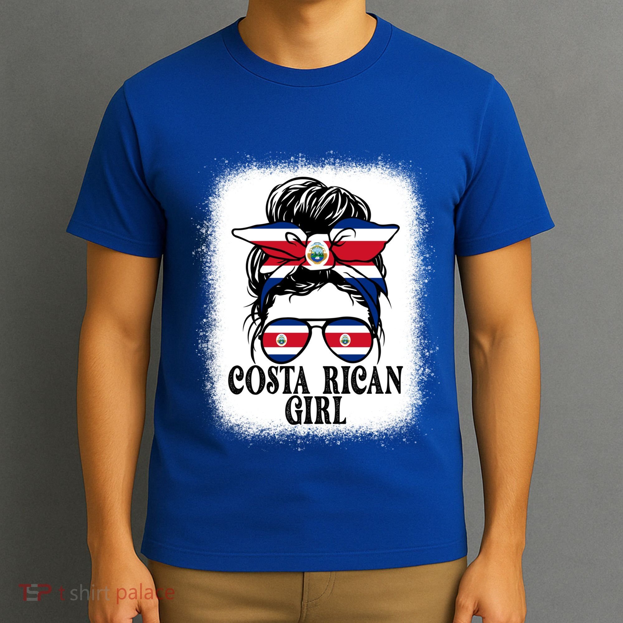 Messy Bun Costa Rica Flag Costa Rican S Gift T-Shirt