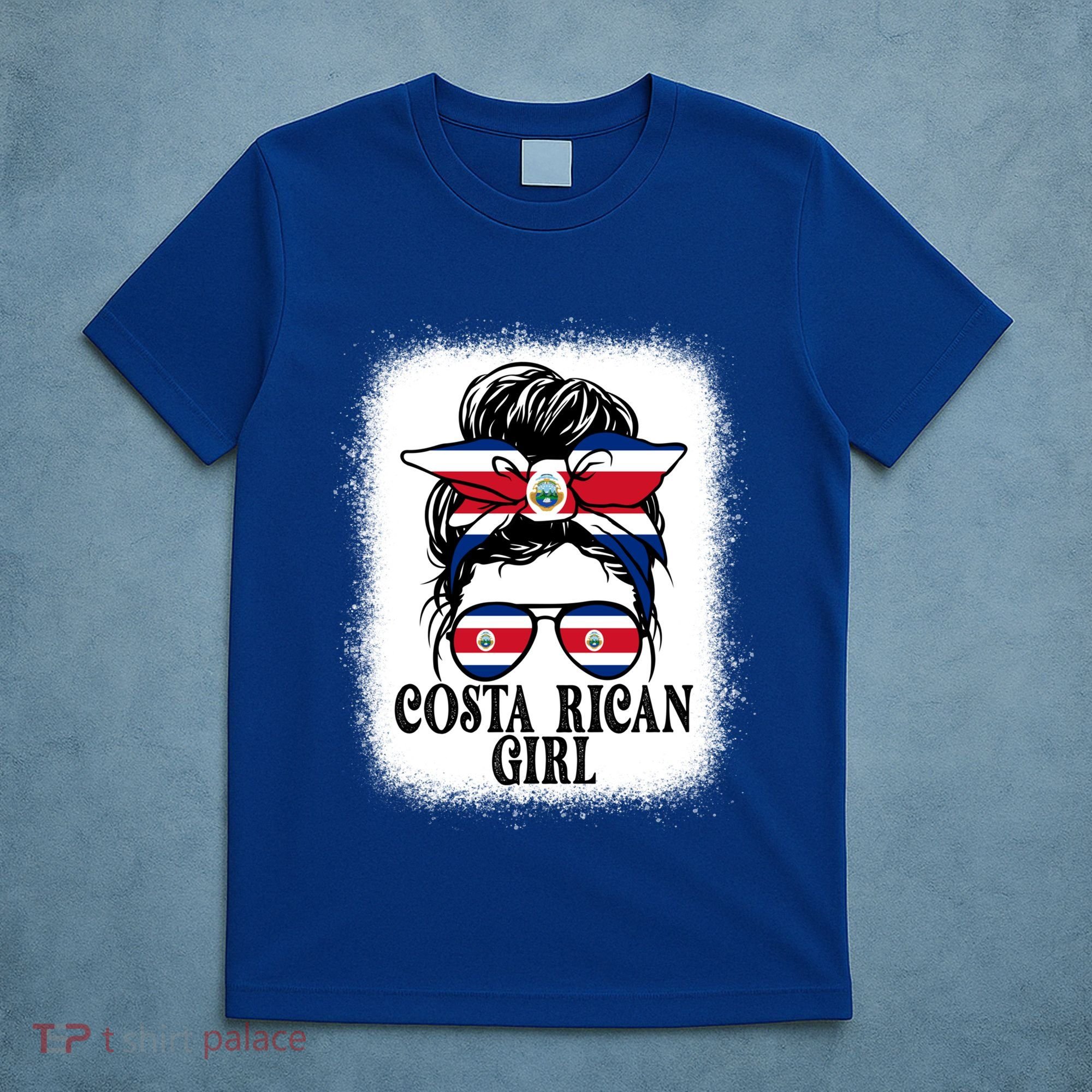 Messy Bun Costa Rica Flag Costa Rican S Gift T-Shirt