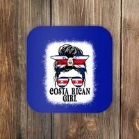 Messy Bun Costa Rica Flag Costa Rican S Gift Coaster thumb 0