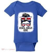Messy Bun Costa Rica Flag Costa Rican S Gift Baby Bodysuit thumb 0