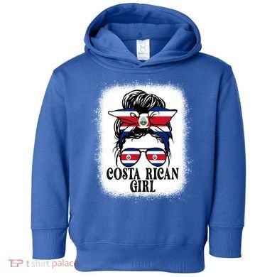 Messy Bun Costa Rica Flag Costa Rican S Gift Toddler Hoodie