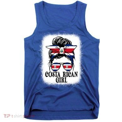 Messy Bun Costa Rica Flag Costa Rican S Gift Tank Top