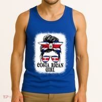 Messy Bun Costa Rica Flag Costa Rican S Gift Tank Top thumb 3