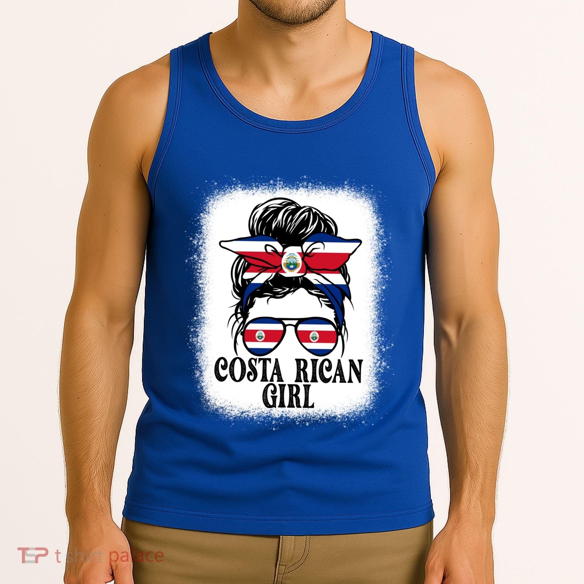 Messy Bun Costa Rica Flag Costa Rican S Gift Tank Top