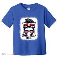 Messy Bun Costa Rica Flag Costa Rican S Gift Toddler T-Shirt thumb 0