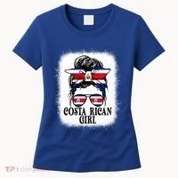 Messy Bun Costa Rica Flag Costa Rican S Gift Women's T-Shirt thumb 0