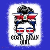 Messy Bun Costa Rica Flag Costa Rican S Gift Women's T-Shirt thumb 6
