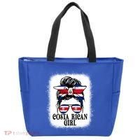 Messy Bun Costa Rica Flag Costa Rican S Gift Tote Bag thumb 0