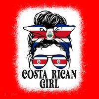 Messy Bun Costa Rica Flag Costa Rican S Gift Santa Hat thumb 1