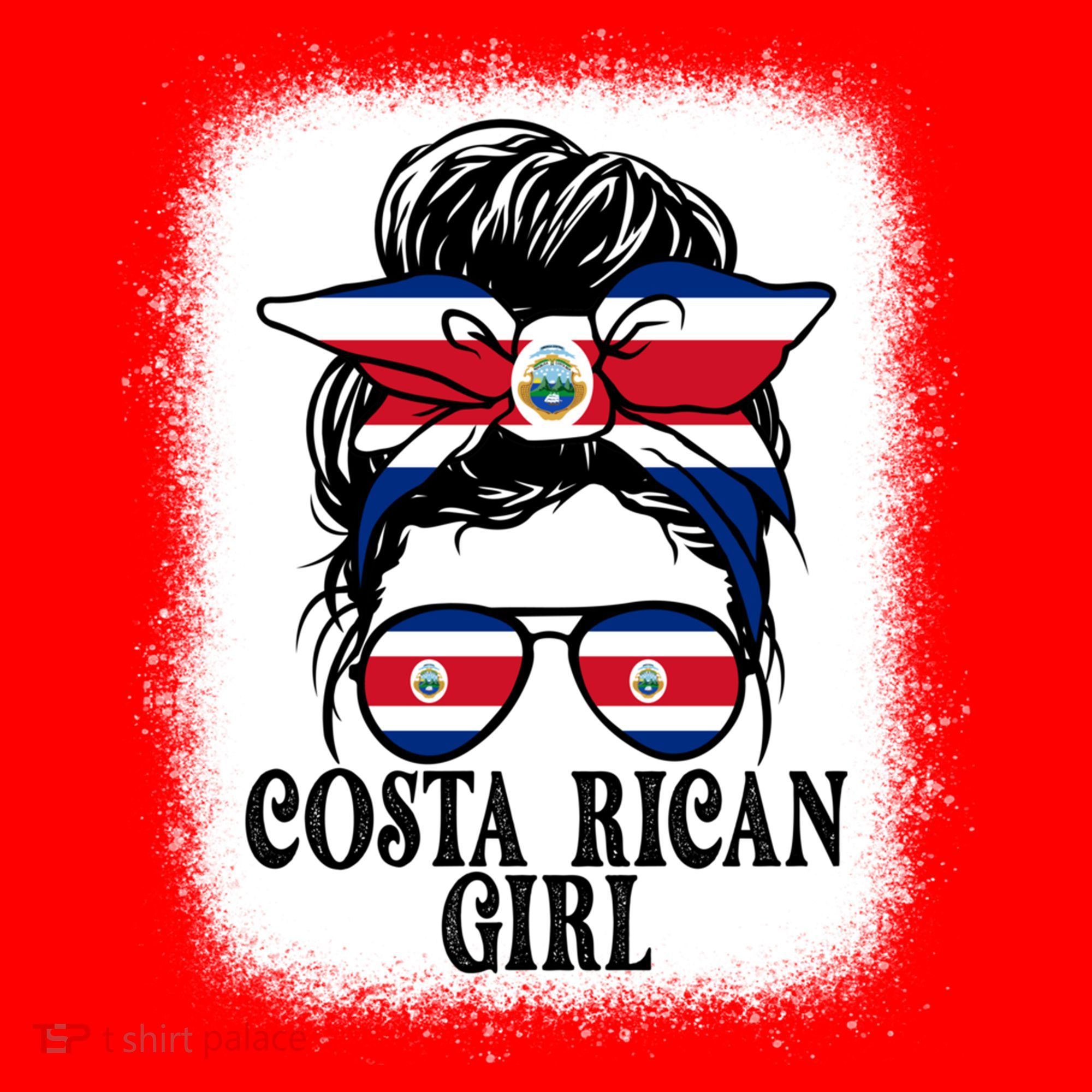 Messy Bun Costa Rica Flag Costa Rican S Gift Santa Hat