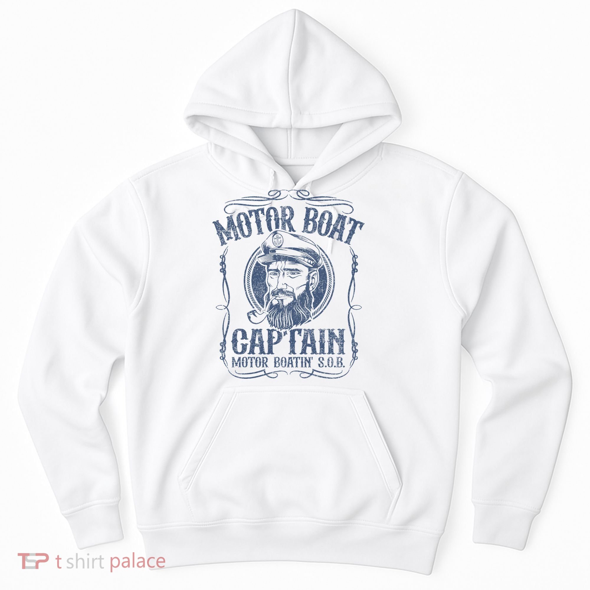 Motor Boat Captain Funny Pontoon Boating Motor Boatin Lake Hoodie