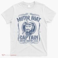 Motor Boat Captain Funny Pontoon Boating Motor Boatin Lake T-Shirt thumb 0