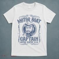 Motor Boat Captain Funny Pontoon Boating Motor Boatin Lake T-Shirt thumb 5