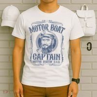 Motor Boat Captain Funny Pontoon Boating Motor Boatin Lake T-Shirt thumb 6