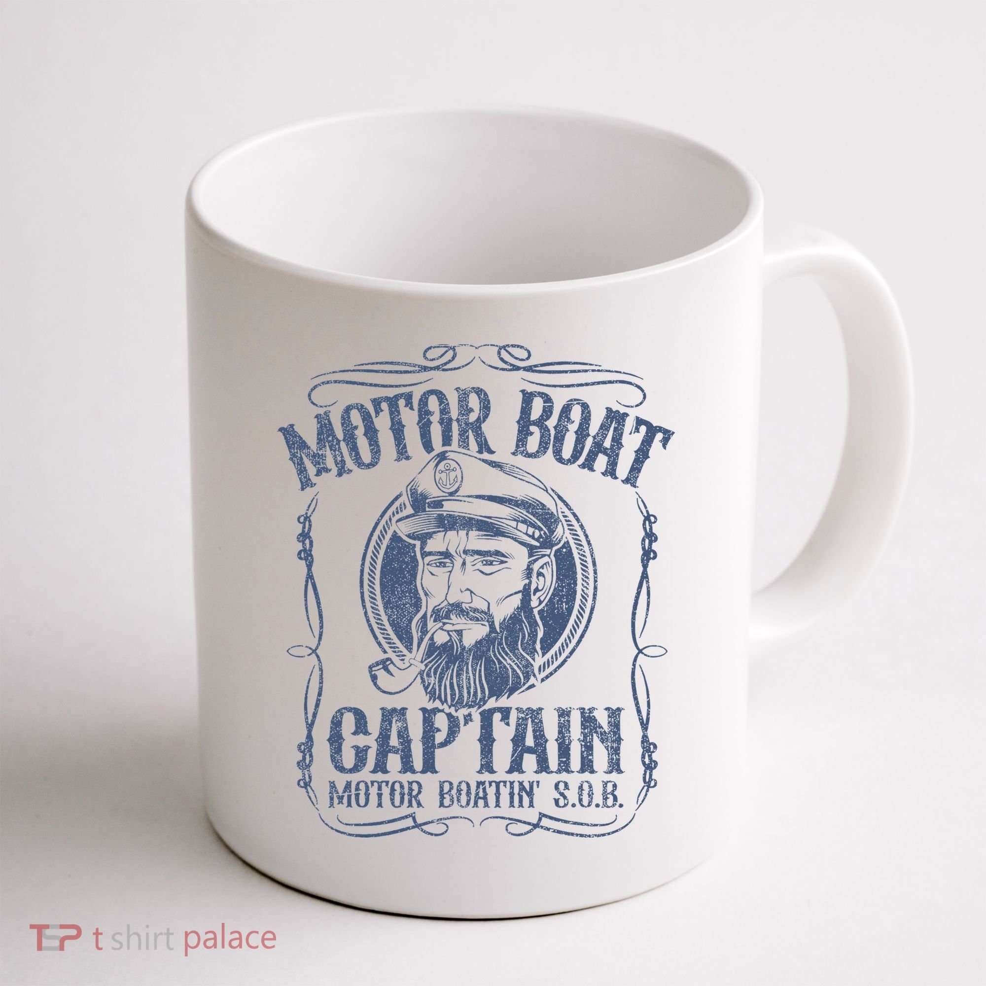 Motor Boat Captain Funny Pontoon Boating Motor Boatin Lake Coffee Mug