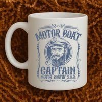 Motor Boat Captain Funny Pontoon Boating Motor Boatin Lake Coffee Mug thumb 2