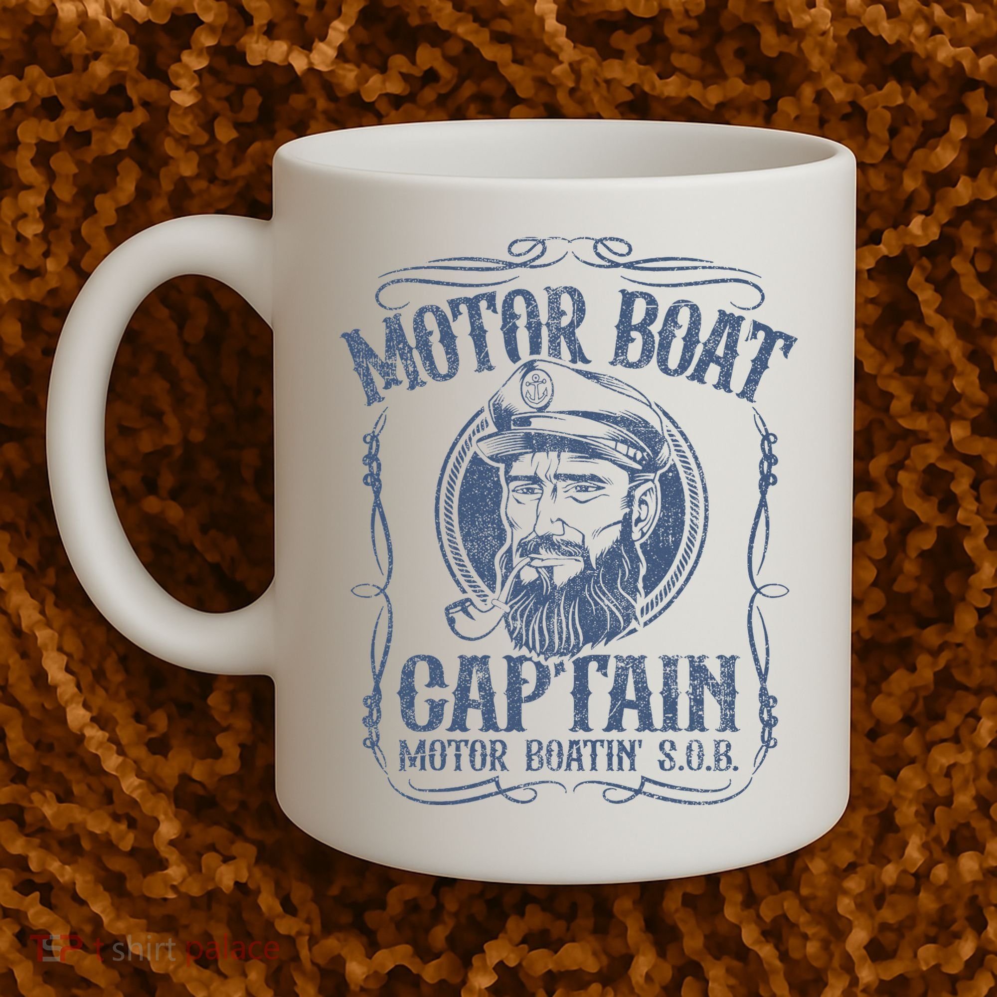 Motor Boat Captain Funny Pontoon Boating Motor Boatin Lake Coffee Mug