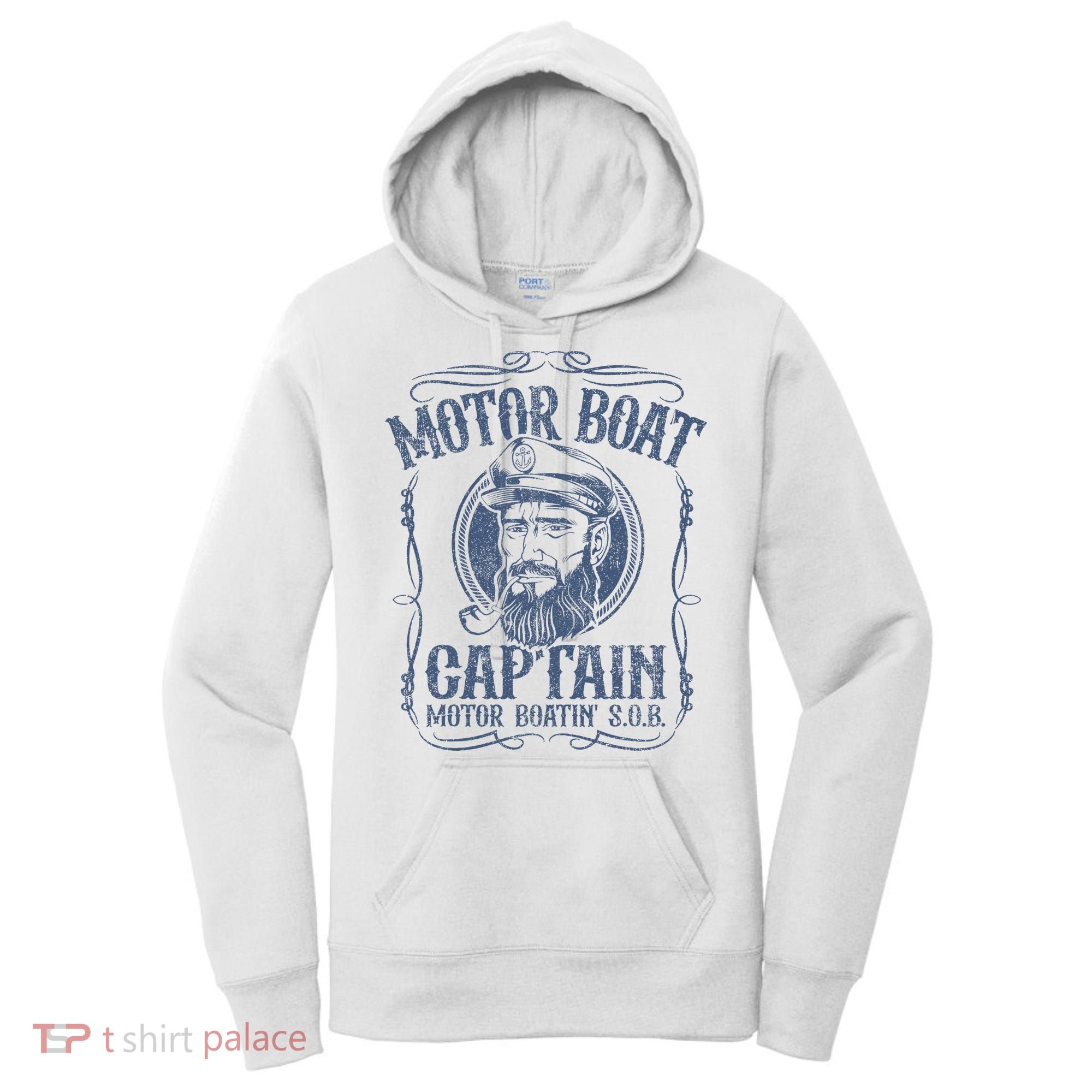 Motor Boat Captain Funny Pontoon Boating Motor Boatin Lake Women's Hoodie