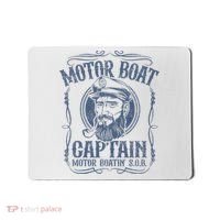Motor Boat Captain Funny Pontoon Boating Motor Boatin Lake Mousepad thumb 0