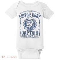 Motor Boat Captain Funny Pontoon Boating Motor Boatin Lake Baby Bodysuit thumb 0