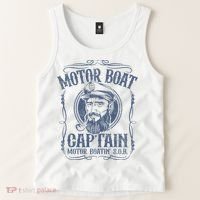Motor Boat Captain Funny Pontoon Boating Motor Boatin Lake Tank Top thumb 2