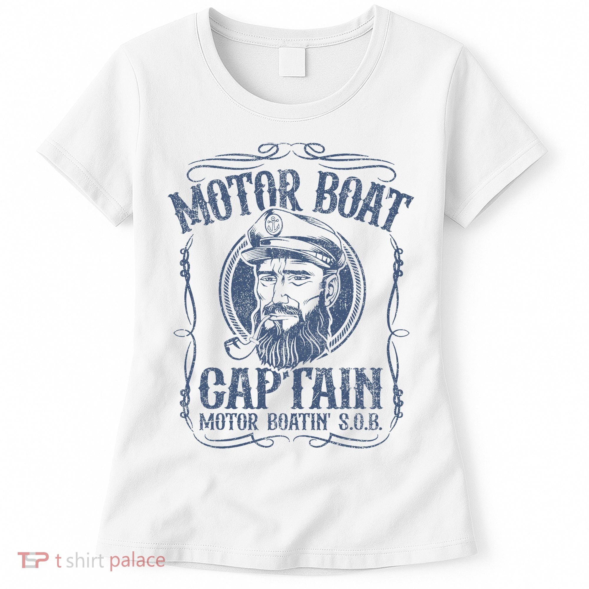 Motor Boat Captain Funny Pontoon Boating Motor Boatin Lake Women's T-Shirt