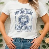 Motor Boat Captain Funny Pontoon Boating Motor Boatin Lake Women's T-Shirt thumb 2