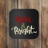 Merry & Bright Christmas Festive Holiday Spirit Coaster thumb 0