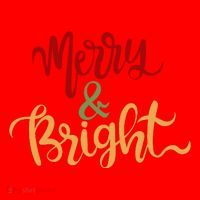 Merry & Bright Christmas Festive Holiday Spirit Santa Hat thumb 1